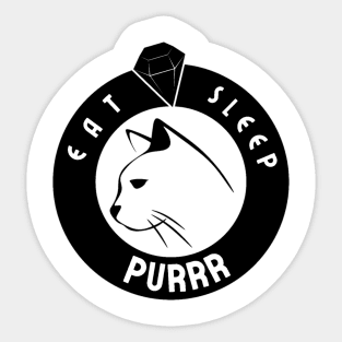 Eat sleep purr cat unisex t-shirt. Sticker